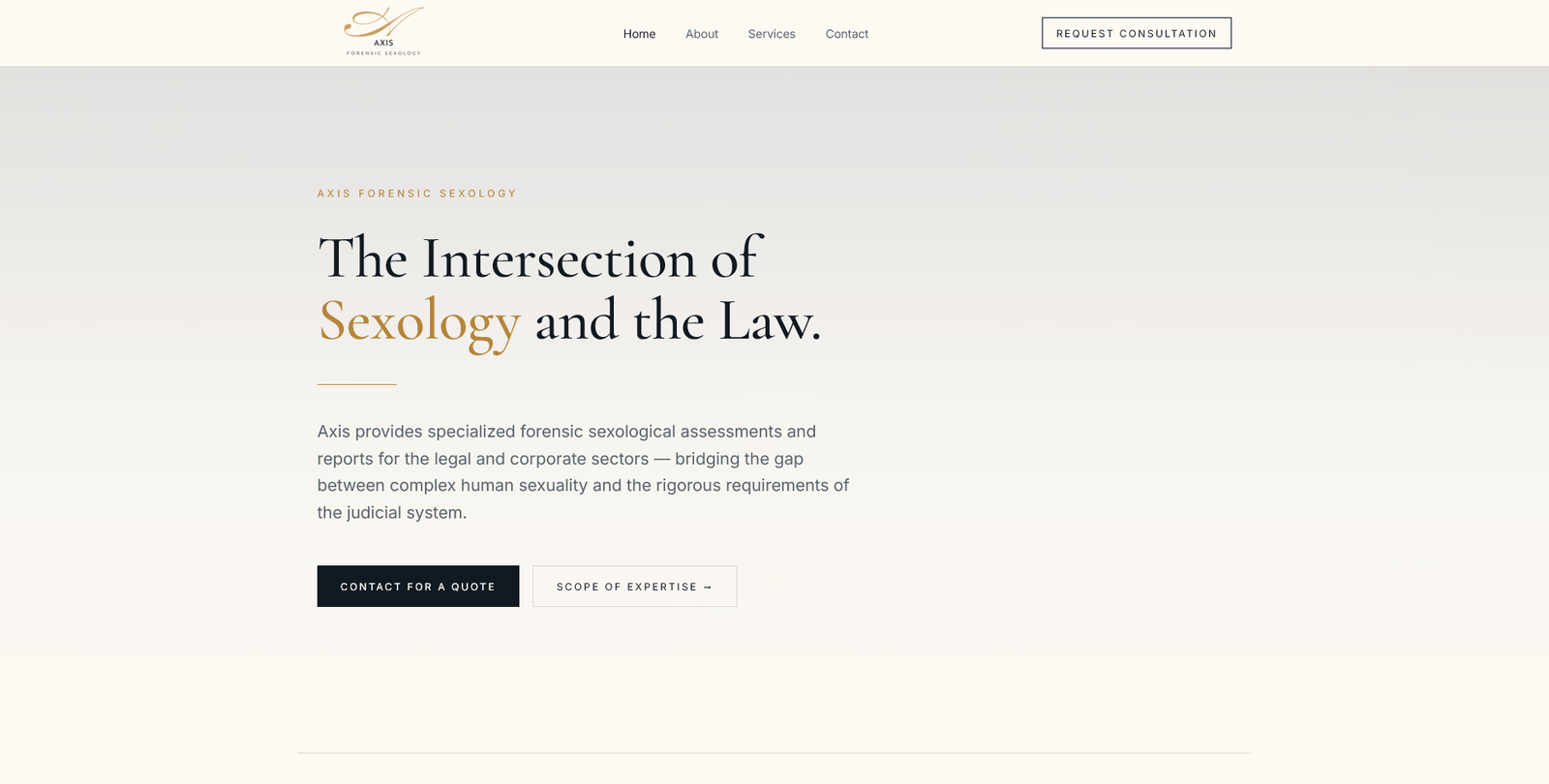 Axis Forensic Sexology website