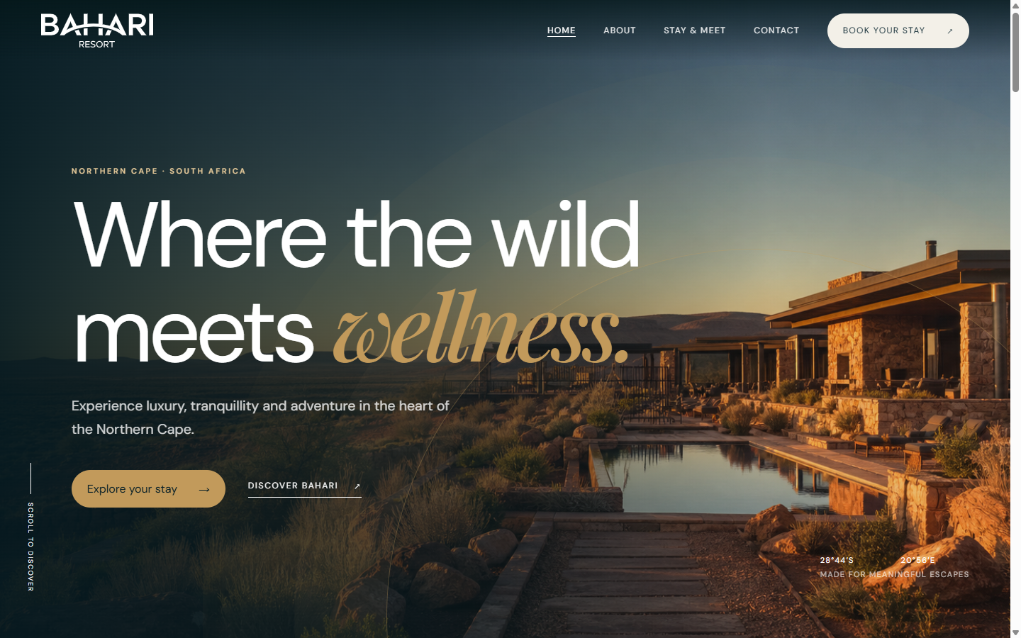 Bahari Resort website