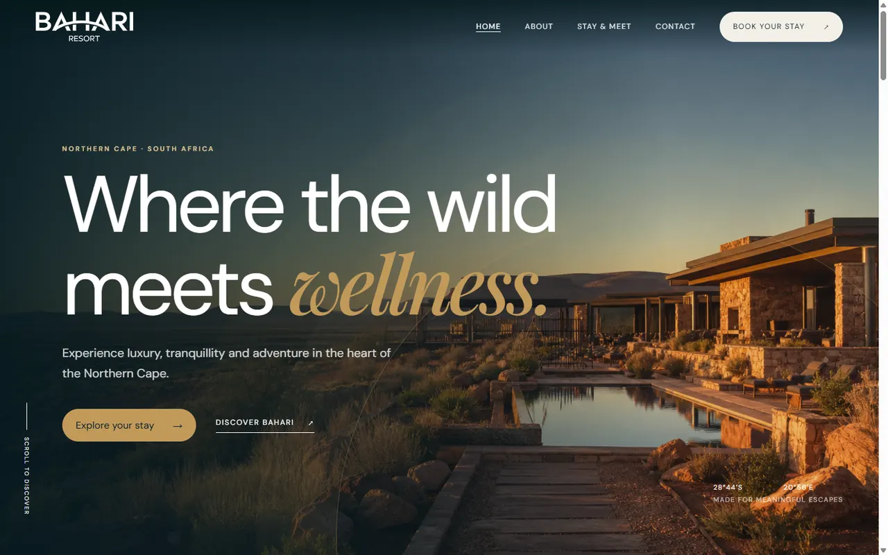 Bahari Resort website