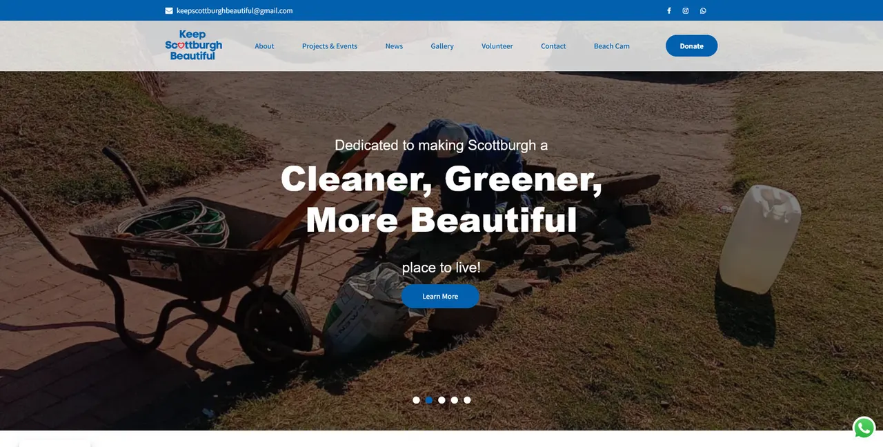 Keep Scottburgh Beautiful website built by LiquidEmerce