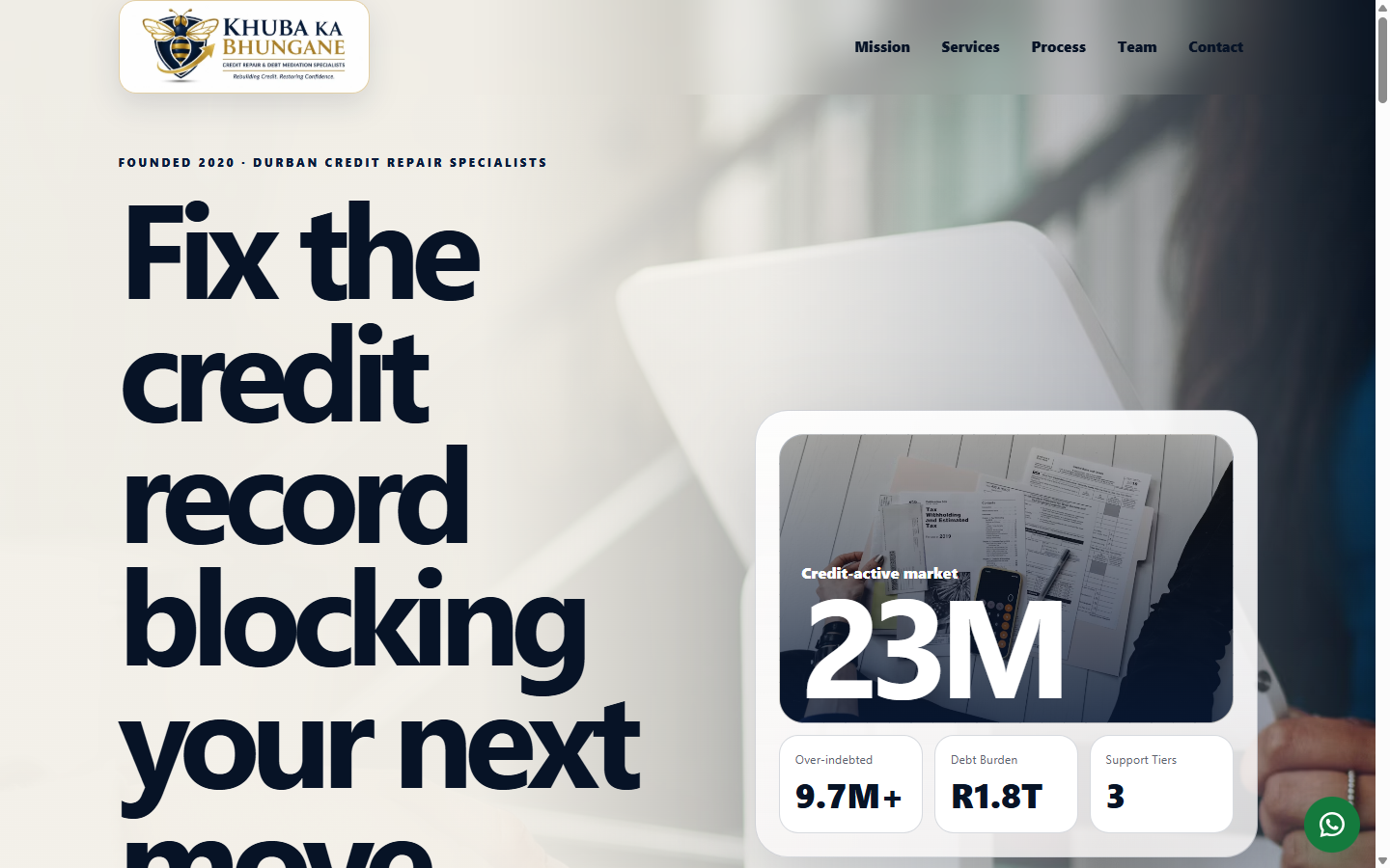 Khuba Credit Repair website