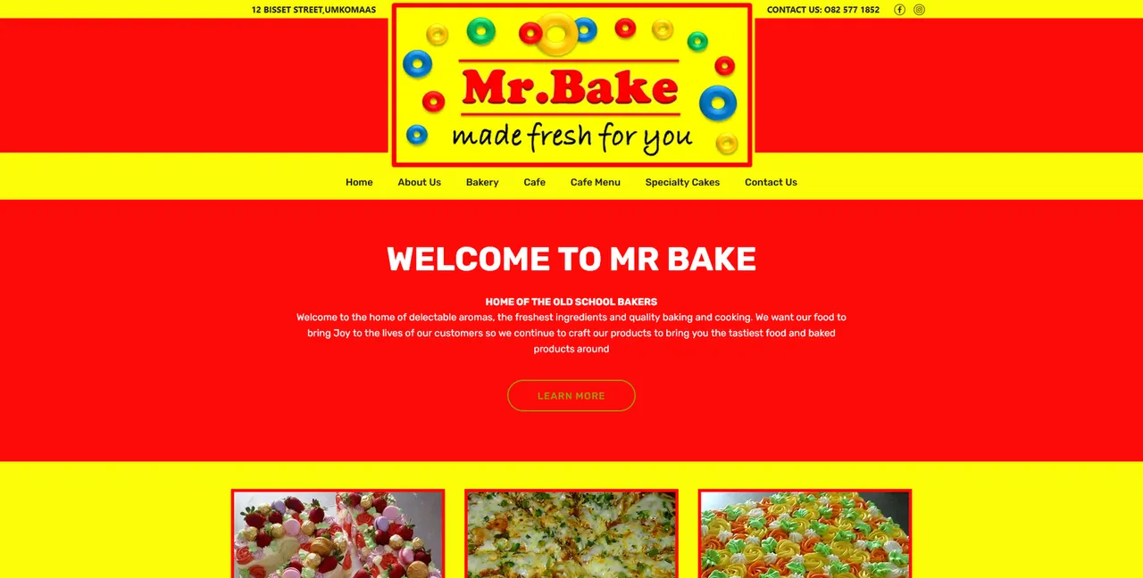 Mr Bake website