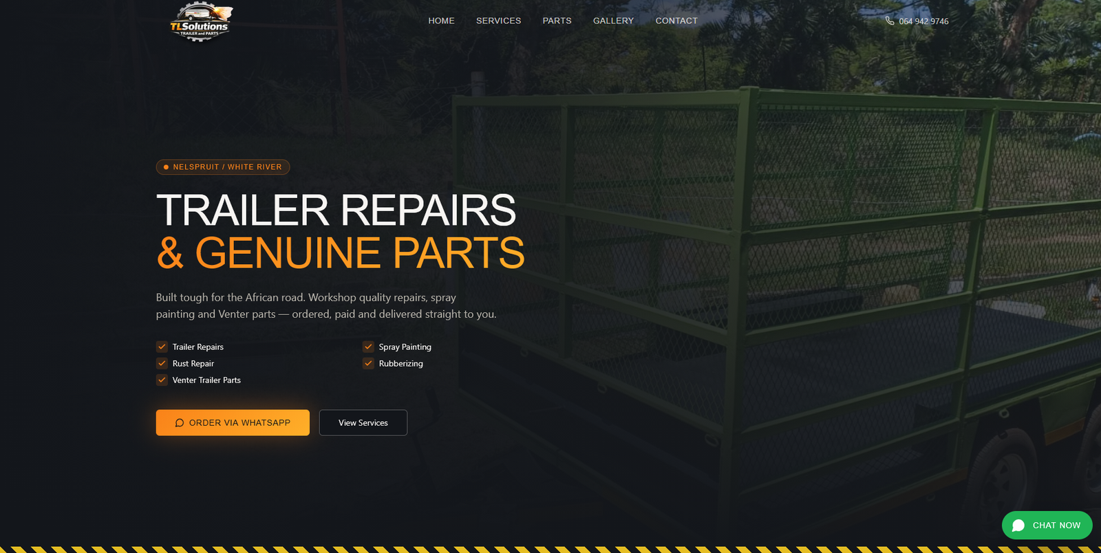 Trailer Solutions website